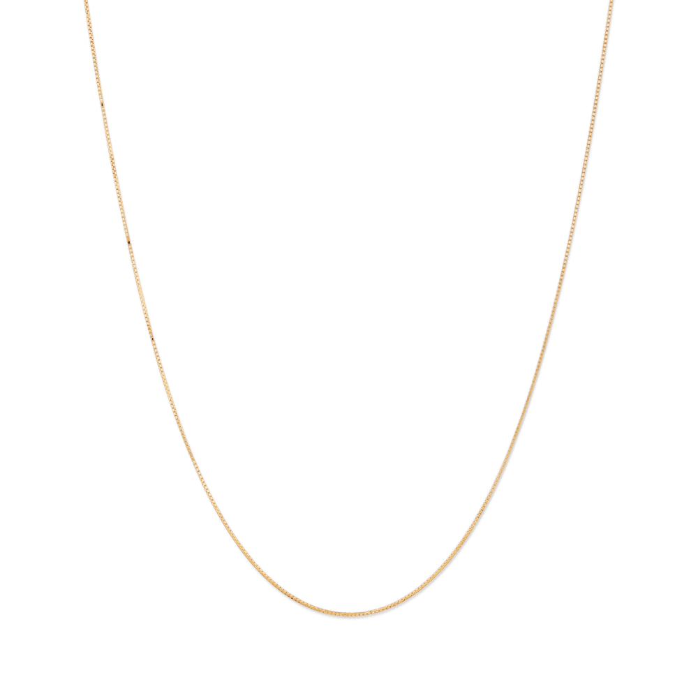 50cm Box Chain in 9kt Yellow Gold Necklaces Bevilles 
