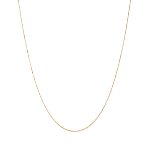 50cm Box Chain in 9kt Yellow Gold Necklaces Bevilles 