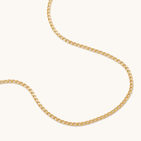 50cm Open Curb Chain in 9kt Yellow Gold Necklaces Bevilles 