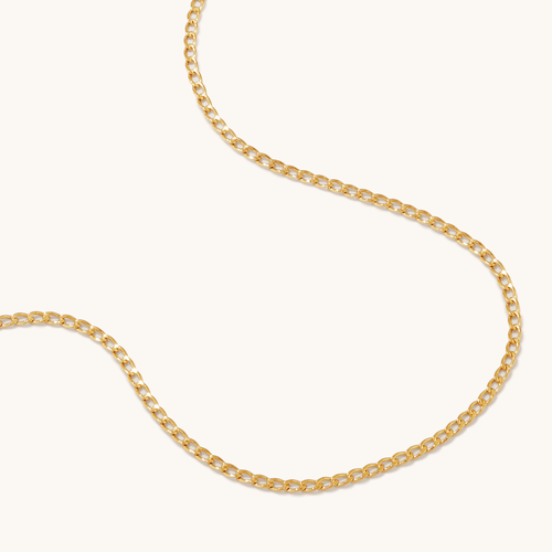 50cm Open Curb Chain in 9kt Yellow Gold Necklaces Bevilles 