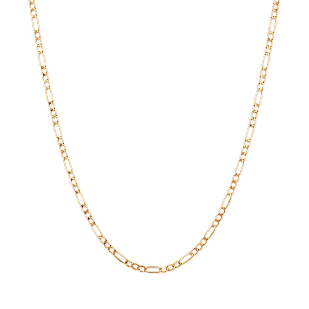 50cm Figaro Chain in 9kt Yellow Gold Necklaces Bevilles 