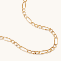 50cm Figaro Chain in 9kt Yellow Gold Necklaces Bevilles 
