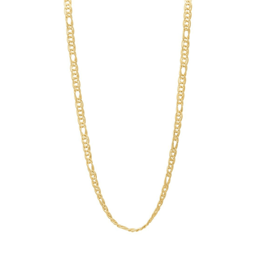 9kt Yellow Gold Fancy Double 1/3 Figaro Chain Necklace 50cm Necklaces Bevilles 