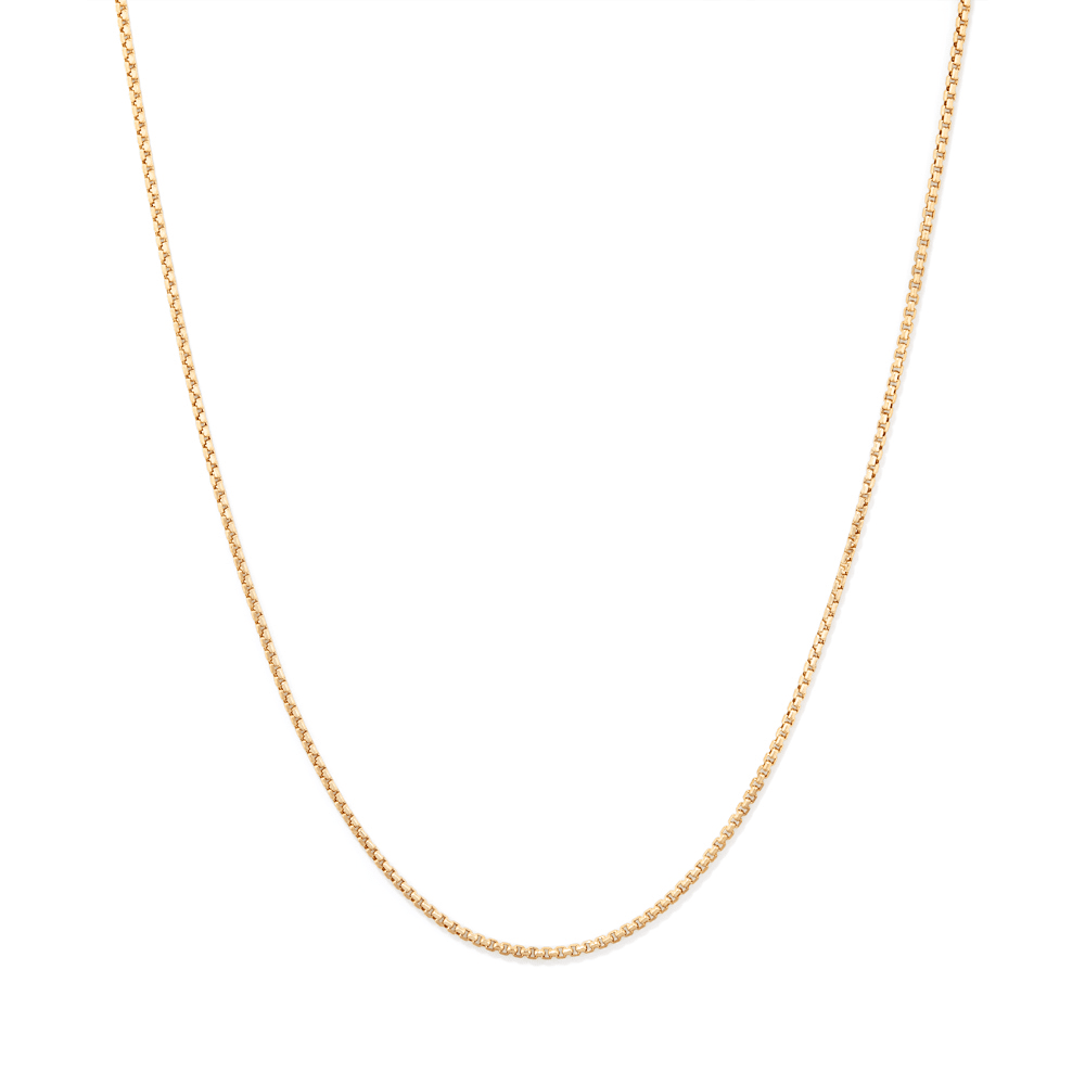 50cm Round Box Chain in 9kt Yellow Gold Necklaces Bevilles 