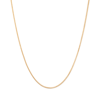 50cm Round Box Chain in 9kt Yellow Gold Necklaces Bevilles 