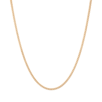 50cm Diamond Cut Curb Chain in 9kt Yellow Gold Necklaces Bevilles 