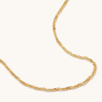 50cm Solid Singapore Chain in 9kt Yellow Gold Necklaces Bevilles 