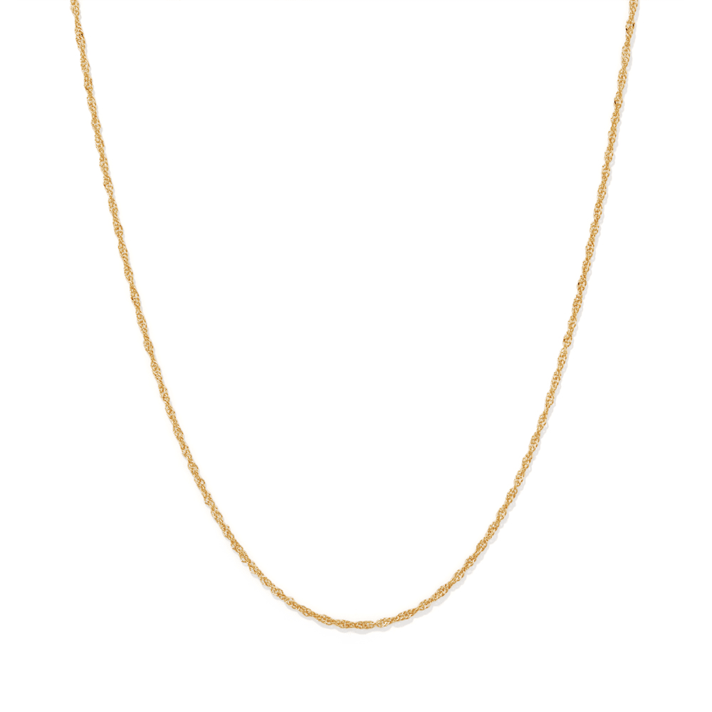 50cm Singapore Chain in 9kt Yellow Gold Necklaces Bevilles 