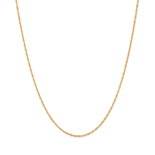 50cm Singapore Chain in 9kt Yellow Gold Necklaces Bevilles 