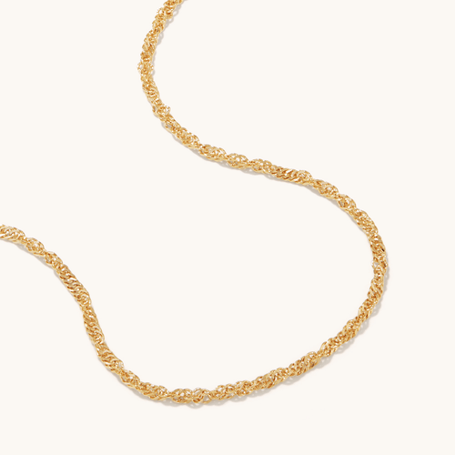 50cm Singapore Chain in 9kt Yellow Gold Necklaces Bevilles 