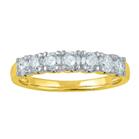 18kt Yellow Gold Eternity Ring with 0.80ct of Diamonds Rings Bevilles 