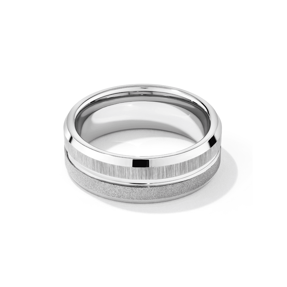 Stanton Made for Men 7mm Tungsten Groove Ring Rings Bevilles 