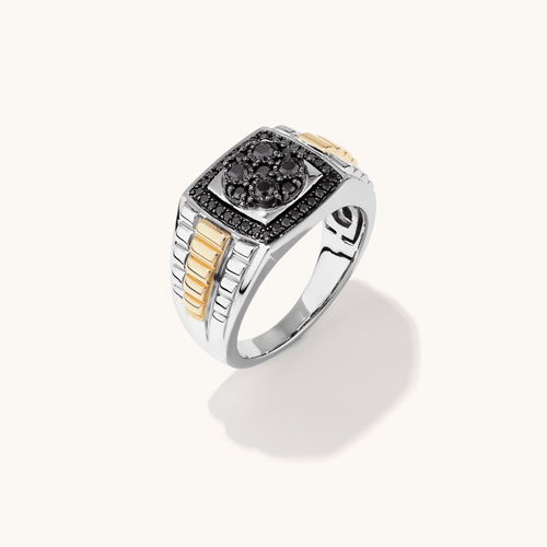 Rolex Look Men's Ring with 0.50tw of Diamonds in Sterling Silver Rings Bevilles 