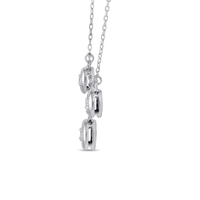 3 Station Necklace with 0.20tw of Diamonds in Sterling Silver Pendants Bevilles 