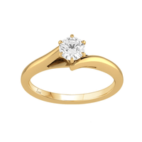 Facets of Love Solitaire Ring with 0.50ct Diamond in 18kt Yellow Gold Rings Bevilles 
