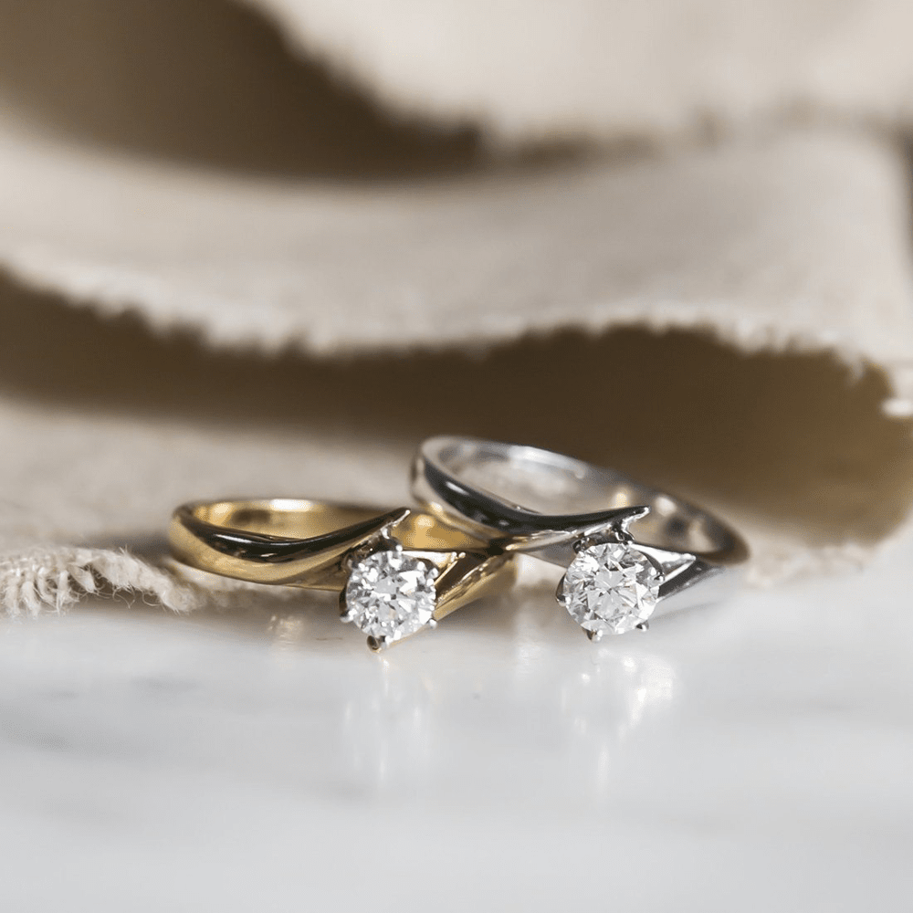 Facets of Love Solitaire Ring with 0.50ct Diamond in 18kt Yellow Gold Rings Bevilles 
