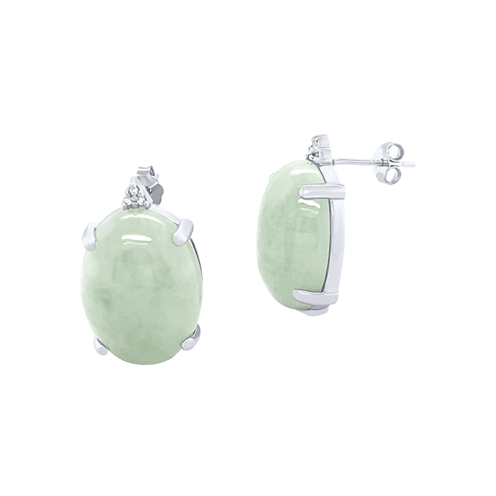 Sterling Silver Diamond Set Jade Jewellery Set Jewellery Sets Bevilles Jewellers 