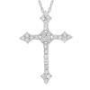 Brilliant Miracle Cross Necklace with 0.10ct Diamonds in Sterling Silver Bevilles Jewellers 