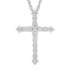 Diamond Cross Necklace in Sterling Silver. Bevilles Jewellers 