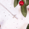 Diamond Cross Necklace in Sterling Silver. Bevilles Jewellers 