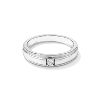 Mirage Diamond Set Miracle Men's Ring in Sterling Silver Rings Bevilles 