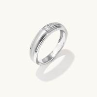 Mirage Diamond Set Miracle Men's Ring in Sterling Silver Rings Bevilles 