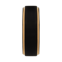 Stanton Made for Men 8mm Black and Rose Gold Ring Rings Bevilles 