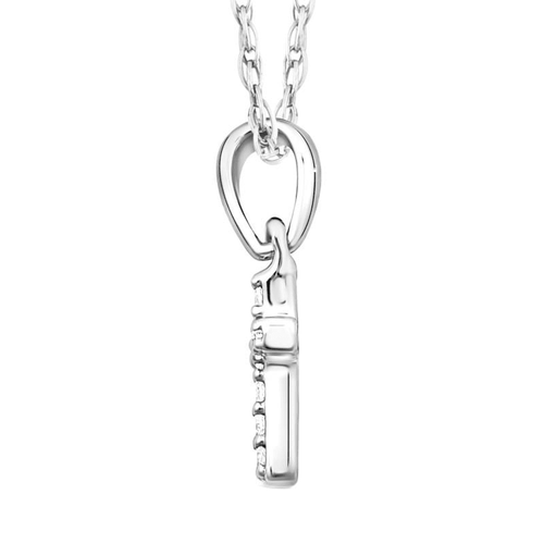 45cm Children's Diamond Cross Necklace in Sterling Silver Necklaces Bevilles 