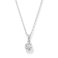 45cm Miracle Diamond Set Composite Necklace in 9kt White Gold Pendants Bevilles 