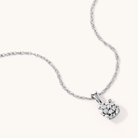 45cm Miracle Diamond Set Composite Necklace in 9kt White Gold Pendants Bevilles 