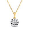 Tia Miracle Halo Necklace with 0.10ct of Diamonds in 9ct Yellow Gold Bevilles Jewellers 
