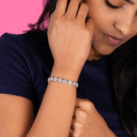 18cm Miracle Surround Tennis Bracelet with 0.50tw of Diamonds in Sterling Silver Bracelets Bevilles 