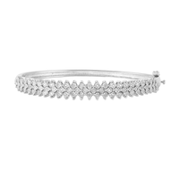 65mm Multi-Row Dress Bangle with 0.40tw of Diamonds in Sterling Silver Bangles Bevilles 