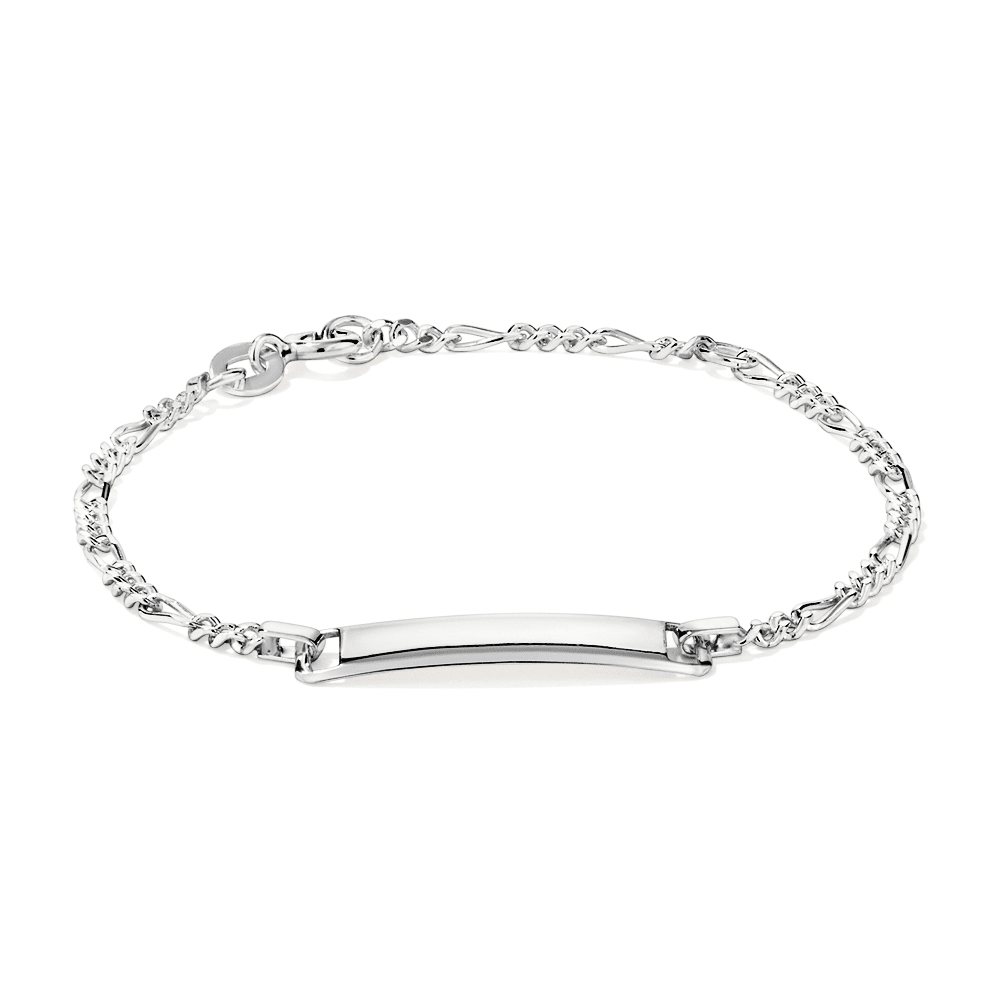 15cm Children's 3+1 Figaro ID Bracelet in Sterling Silver Bracelets Bevilles 