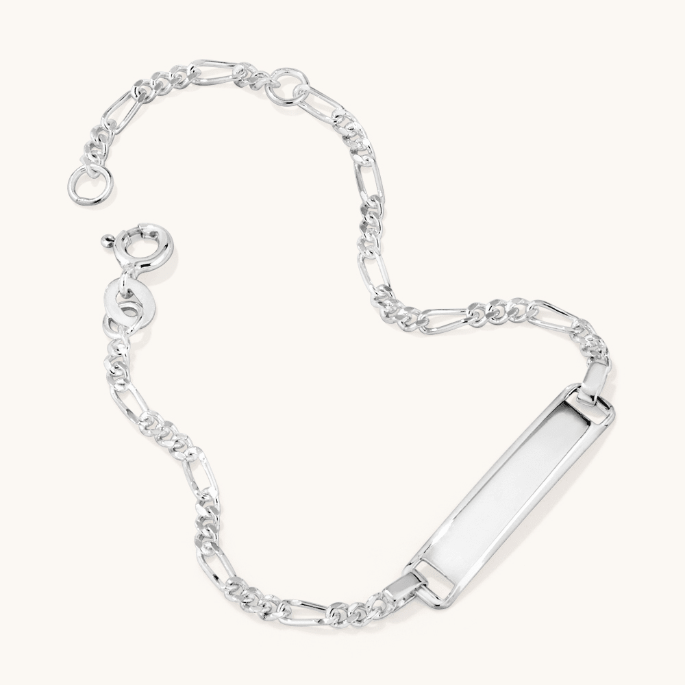 15cm Children's 3+1 Figaro ID Bracelet in Sterling Silver Bracelets Bevilles 