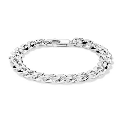 23cm 11mm Curb Bracelet in Sterling Silver Bracelets Bevilles 