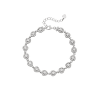 Sterling Silver Cubic Zirconia Heart Bracelet Bevilles Jewellers 