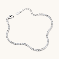 20cm 2mm Width Claw Set Cubic Zirconia Tennis Bracelet in Sterling Silver Bracelets Bevilles 