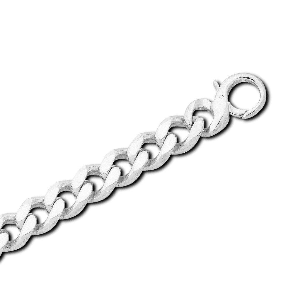 23.5cm 14mm Width Curb Bracelet in Sterling Silver Bracelets Bevilles 