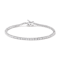 18cm 2mm Width Cubic Zirconia Tennis Bracelet in Sterling Silver Bracelets Bevilles 