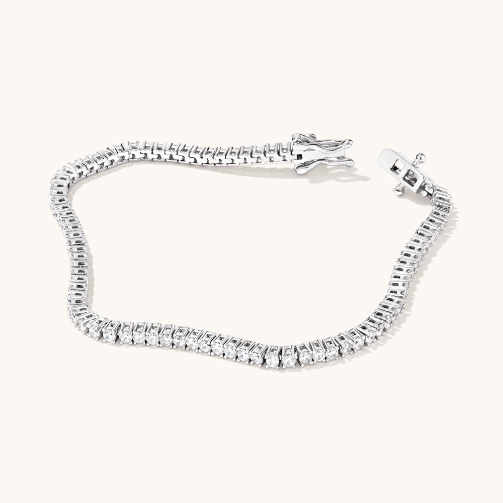 18cm 2mm Width Cubic Zirconia Tennis Bracelet in Sterling Silver Bracelets Bevilles 