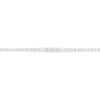 18cm Graduated Cubic Zirconia Tennis Bracelet in Sterling Silver Bracelets Bevilles 