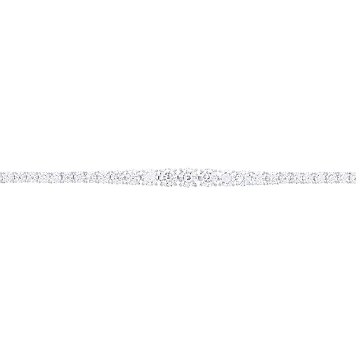 18cm Graduated Cubic Zirconia Tennis Bracelet in Sterling Silver Bracelets Bevilles 