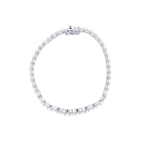 18cm Graduated Cubic Zirconia Tennis Bracelet in Sterling Silver Bracelets Bevilles 
