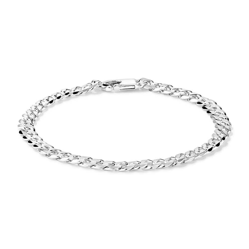 21cm 5.4mm Width Men's Curb Bracelet in Sterling Silver Bracelets Bevilles 