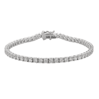 19cm 3mm Width Claw Set Cubic Zirconia Tennis Bracelet in Sterling Silver Bracelets Bevilles 