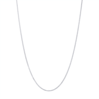 60cm 1mm-1.5mm Width Curb Chain Necklace in Sterling Silver Necklaces Bevilles 