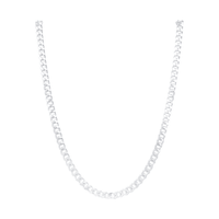 60cm 5.5mm-6mm Curb Chain Necklace in Sterling Silver Necklaces Bevilles 