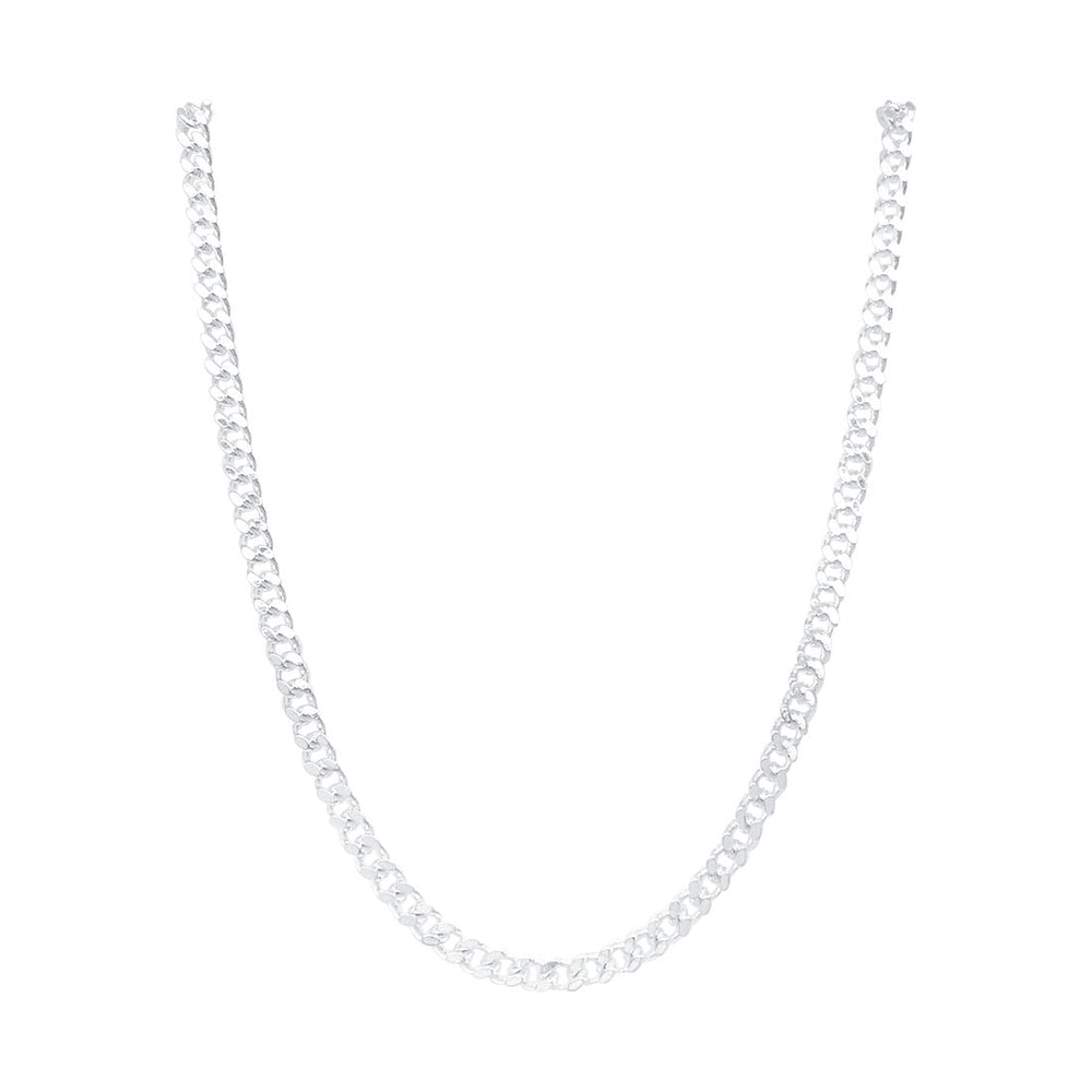 60cm 5.5mm-6mm Curb Chain Necklace in Sterling Silver Necklaces Bevilles 