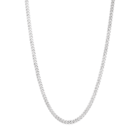 55cm 5.4mm Width Flat Curb Necklace in Sterling Silver Necklaces Bevilles 